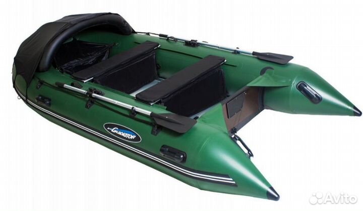 Надувная лодка gladiator D470AL зеленая