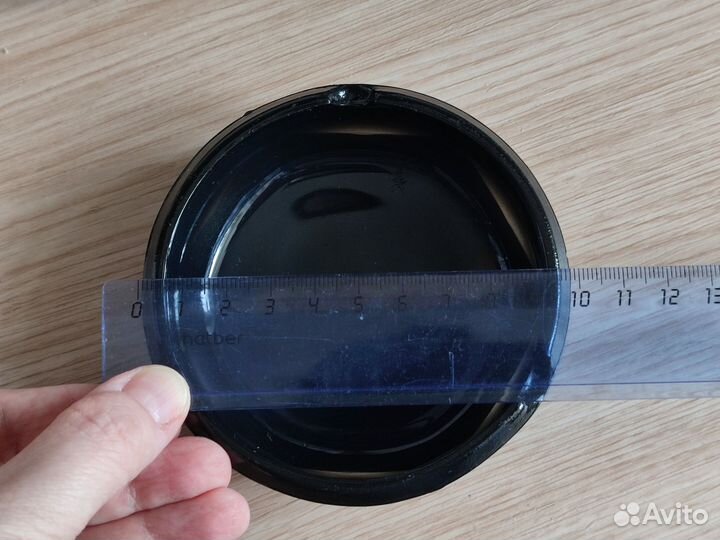 Пепельница стеклянная черная