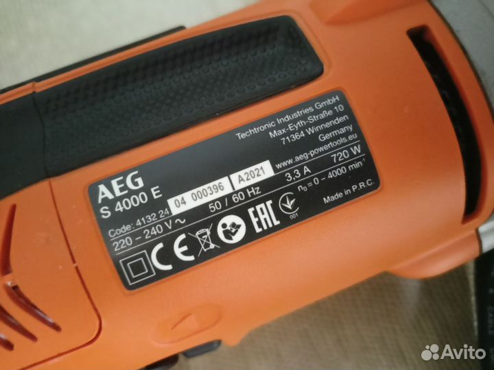 Шуруповерт сетевой для гипсокартона AEG s 4000 e