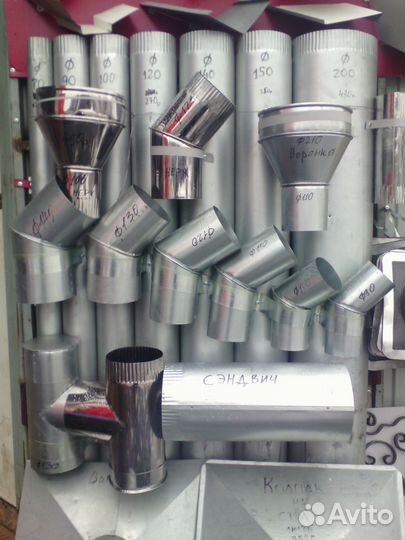 Вентиляция. Трубы. Воронки. Отводы. Воздуховоды