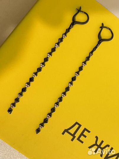 Серьги серебро 925 с покрытием