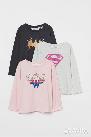 Лонгслив H&M лимитка DC comics 110 116 122 128