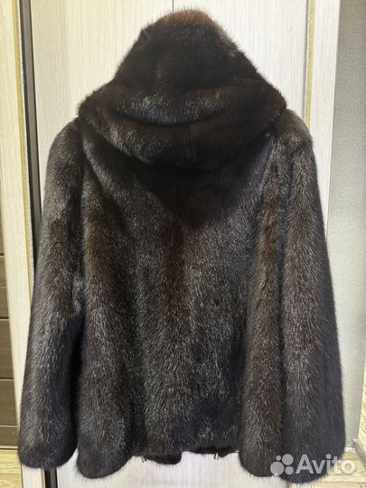 Шуба норковая женская с капюшоном