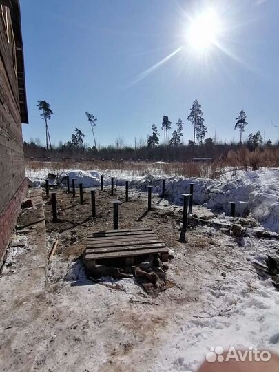 Свайно-винтовой фундамент. Навесы