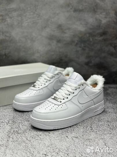 Мужские зимние кроссовки с мехом nike air force