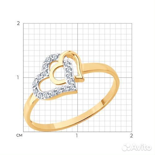 Кольцо Diamant из золота, 51-110-02914-1, р.17,5