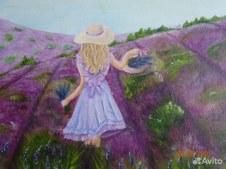 Картина Прогулка по лавандовым полям