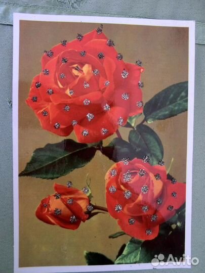 Открытки с позолотой. гдр