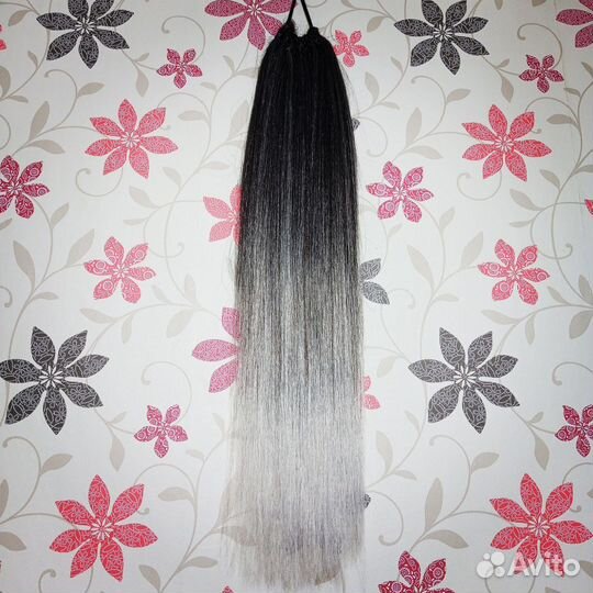 Хвост на резинке омбре