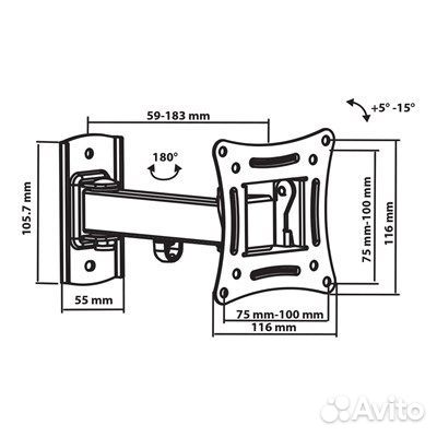Кронштейн для LCD/LED тв 15