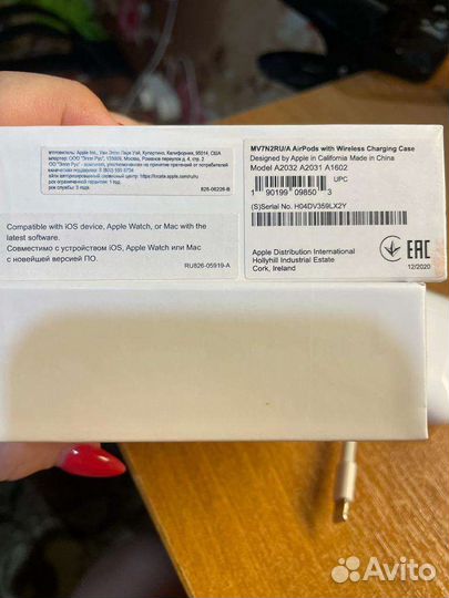 Беспроводные наушники apple airpods 2