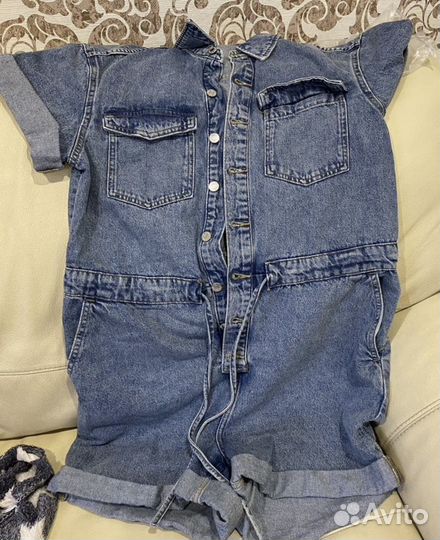 Джинсовый комбинезон 46