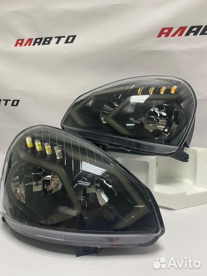 Фары AMG на Лада Приора тонированные