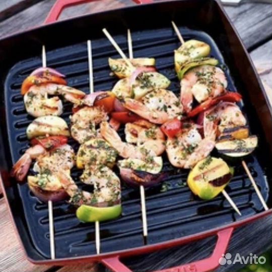 Чугунная сковорода гриль сковорода США бу