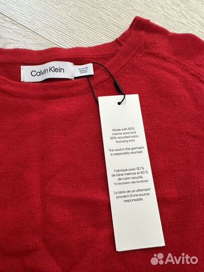 Джемпер новый с шерстью Calvin Klein оригинал S