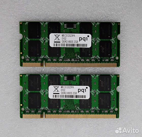 Sodimm DDR2 pc2-6400 (800 MHz), 2 x 2Gb
