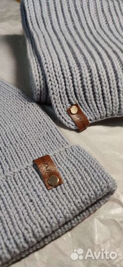 Комплект: вязаная шапка+ шарф ручная работа