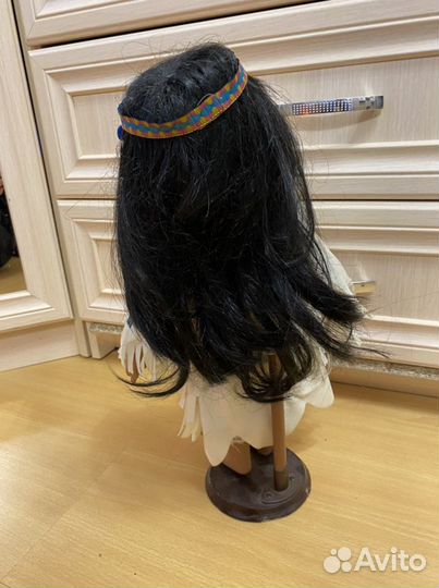 Коллекционная фарфоровая кукла индианка индеец