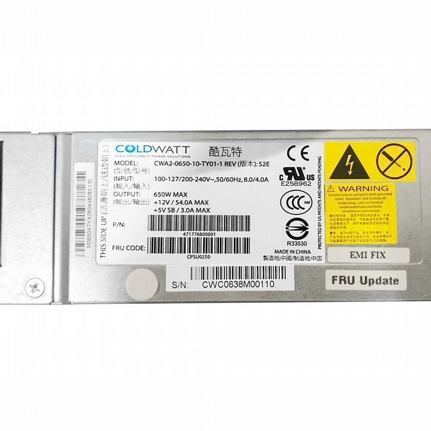 [CWA2-0650-10-TY01] Блок Питания Intel -1 650w Cwa2-0650-10-Ty01