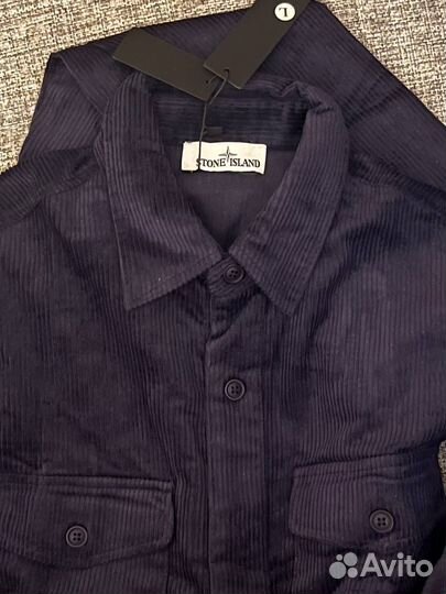 Рубашка Stone Island синяя