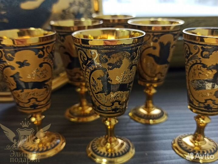 Подарочный набор винный с росписью