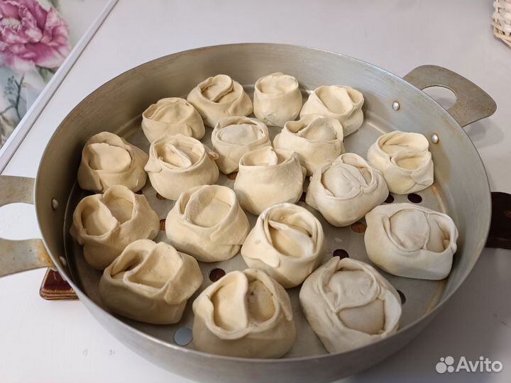 Манты с мясом и мясо-картофельные