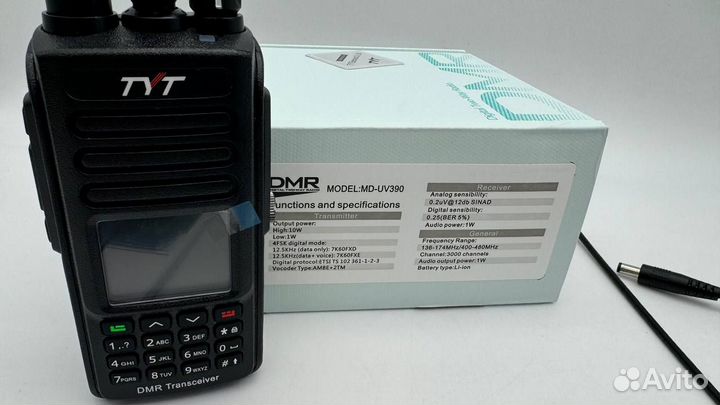 Цифровая радиостанция TYT MD-UV390 DMR AES 256 ip6