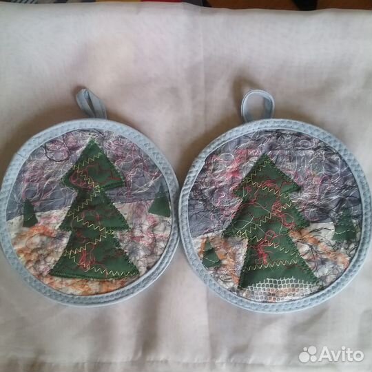 Прихватки новогодние лоскутное шитье