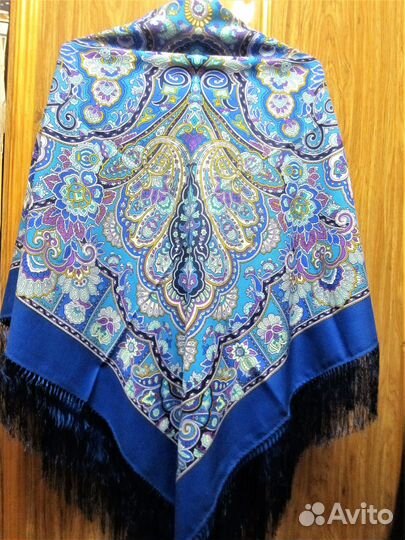 Павловопосадский платок шерсть 146 см