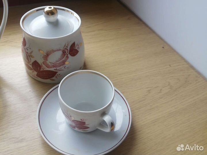 Сервиз кофейный дфз вербилки (клеймо лось) винтаж