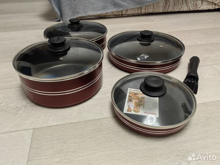 Набор посуды кастрюль Новый тефлоновое покрытие