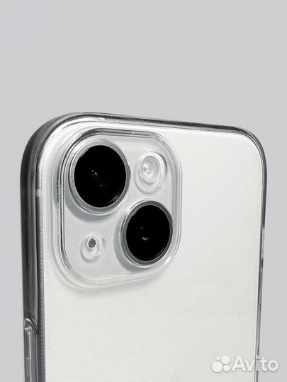Чехол на iPhone 15 pro прозрачный+пленка в подарок