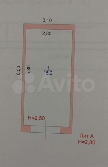 Гараж, 16 м²