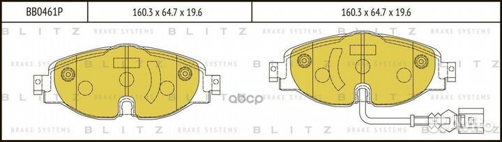 Blitz BB0461P blitz BB0461P Колодки тормозн