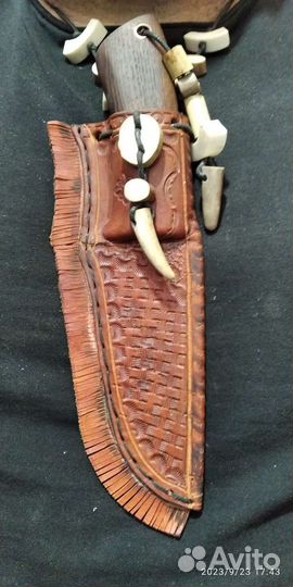 Подарочный шейный нож ручной работы 