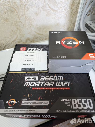 Комплект AM4 5600 + MSI B550M Mortar WiFi + 32 GB