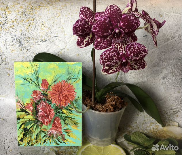 Картина маслом, Цветочная миниатюра