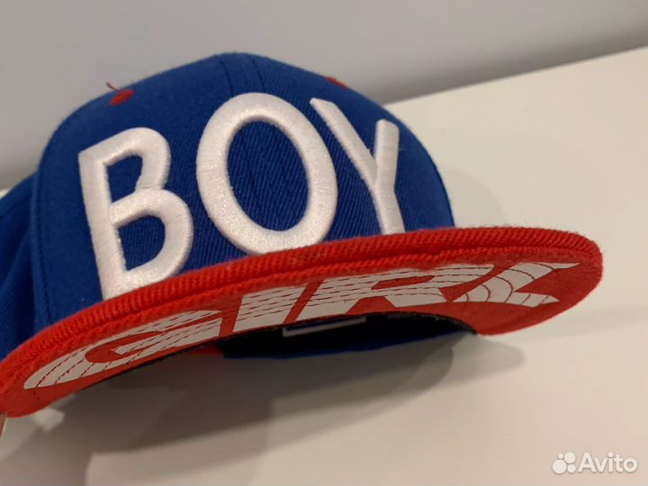 Бейсболка boy and girl синяя красная