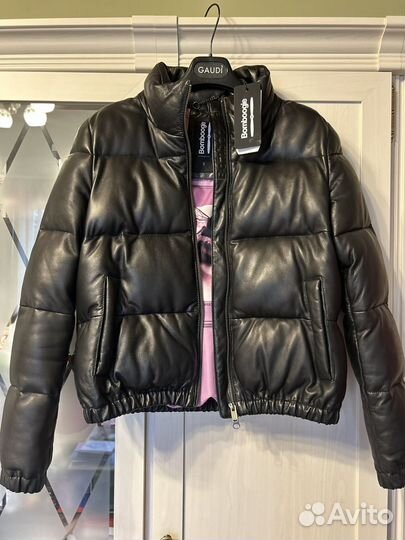 Кожаный бомбер Bomboogie оригинал новый