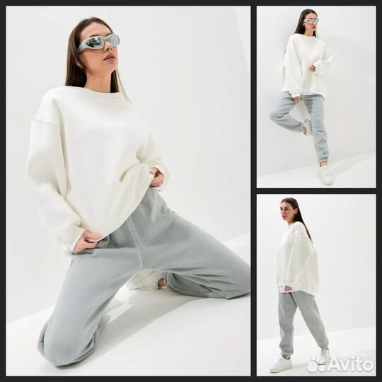 Свитшот оверсайз с начесом