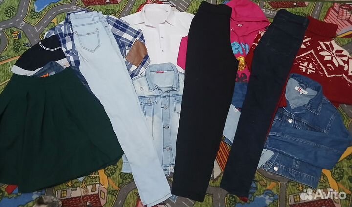 Одежда на девочку пакетом 146 152 рост