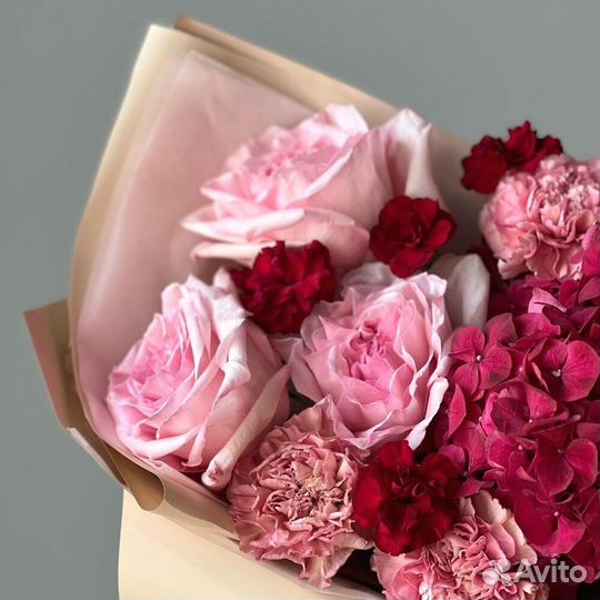 Букет «Страсть» с гортензией