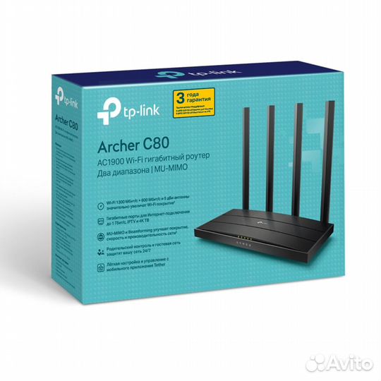 Wifi роутер TP-Link Archer C80 AC1900