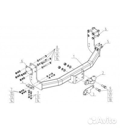 Фаркоп Mercedes Sprinter 1995/Classic с 2013