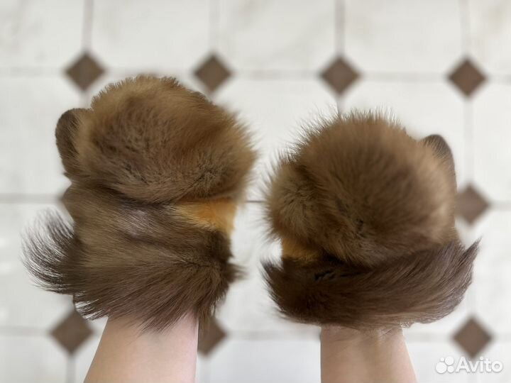 Варежки из натурального меха
