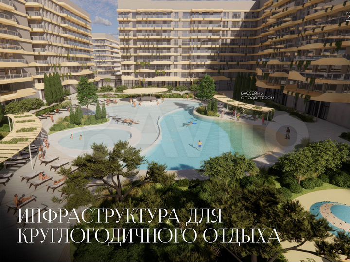 1-к. апартаменты, 36 м², 6/9 эт.