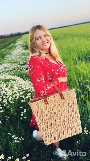 Плетёная сумка-шопер