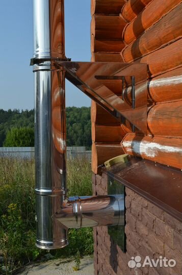 Монтаж дымохода для котла