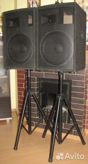 Колонки активные 1200W Park Beta 4215 2шт Треноги