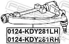 Рычаг подвески верхний перед прав 0124KDY28